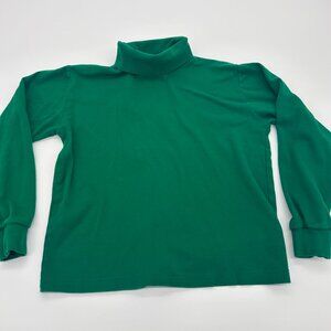 CUTE 80s Vintage Green Turtleneck Sweater P'Galli Small 100% Cotton